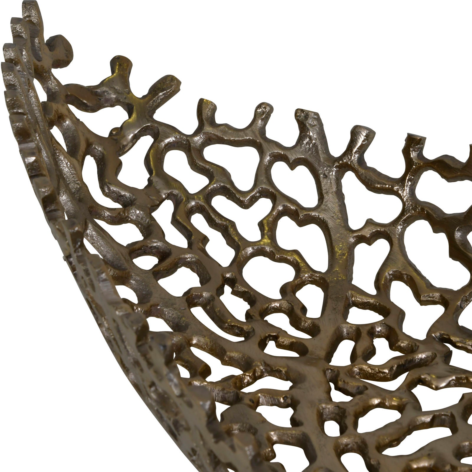 Aussie Gold Aluminium Coral Ellipse Bowl